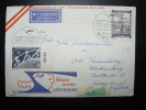 1957 WIEN MÜNCHEN FRANKFURT HANNOVER HAMBURG DEUTSCHLAND LUFTHANSA  ERSTFLUG PREMIER VOL FIRST FLIGHT  AUTRICHE AUSTRIA - Erst- U. Sonderflugbriefe