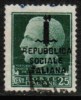 ITALY---Socialist Republic   Scott #  1  VF USED - Gebraucht