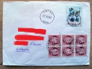 Cover Sent From Norway To Lithuania, Europa Cept, 1989 Snowman Children Game - Lettres & Documents