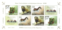 (!) Latvia  100th Anniversary Of Riga Zoo  Animals - Frog , Lion, Horse  Mini Shett  MNH  2012   Y - Rane