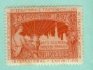 ERINNOPHILIE  VIGNETTE 1897 EXPOSITION INTERNATIONALE  BRUXELLES #ARTS SCIENCES INDUSTRIE COMMERCE - Erinnofilia [E]