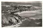 Carteret (50) : Vue Aérienne Sur Les Villas Le Long De La Route Du Cap Et La Plage En 1950 (animée). - Carteret