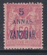 Zanzibar N° 28   X  5 A. Sur 50 C. Rose Type 2,  Trace De Charnière Sinon  TB - Nuovi