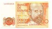 SPAIN 200 PESETAS 19.9.1980 , AUNC , P-156 - [ 4] 1975-… : Juan Carlos I