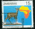 Zimbabwe 1987 15 Cent  Common Gray Issue #550 - Zimbabwe (1980-...)