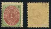 ANTILLES DANOISES / 1873 - # 5a - 1 C. Vert Et Lilas - DENTELE 12 1/2 *   (ref 1010) - Danemark (Antilles)