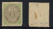 ANTILLES DANOISES / 1873 - # 8 - 5 C. Vert Et Gris (*)  (ref 1008) - Danemark (Antilles)