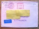 Cover Sent From Hungary To Lithuania,  ATM Label 300 Ft - Machine Labels [ATM]