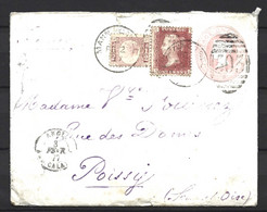 ⭐ Angleterre - Entier Postal - Complément De 1Penny Et Demi Pour La France - En 1877 ⭐ - Entiers Postaux