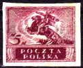 POLAND 1919 5mk Double Print Fi 96Dp Mint Hinged * - Ungebraucht