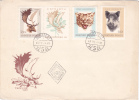 DEER, 3X, FDC COVER, ROMANIA - Gibier