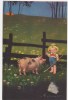 Delcampe - CARTE FANTAISIE GARCON ET SON COCHON     ILLUSTRATEUR  Colombo - Colombo, E.