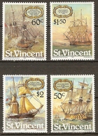 St.Vincent 1981 Mi.No. 596 - 599 Historic Ships 4v  MNH ** 6,00 € - St.Vincent (1979-...)