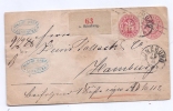 Entier + Timbre Recommandé De Luneburg Pour Hamburg - Postal  Stationery