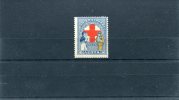 1924-Greece- "Red Cross Fund" Charity- 10l. Olive Colour Omitted MH Perforated 13 1/4 Horrizontally, 12 1/2 Vertically - Charity Issues