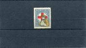 1918-Greece- "Red Cross Fund" Charity- 5l. Olive Colour MLH, Perf. 13 1/4 (Thin Perforation At Left) - Beneficenza