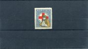 1918-Greece- "Red Cross Fund" Charity- 5l. Olive Colour MLH, Perf. 13 1/4 (Thin Perforation At Left) - Bienfaisance