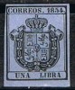 Sello 1 Libra Servicio Oficial Isabel II 1854, Edifil Num 31 * - Nuevos