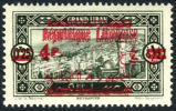 Grand Lebanon #104a Mint Hinged Double Overprint From 1928-29 - Unused Stamps