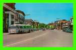 NEWPORT, VT - MAIN STREET - ANIMATED WITH GREYHOUND BUS & OLD CARS - - Other & Unclassified