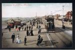 RB 857 - Early Postcard - Nestle Mik Advert On Tram At Blackpool Promenade - South Shore - Blackpool