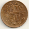 Belgie Belgique KM#148.1    50 Cent 1959 Legend In French - 50 Cent