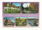 Cp, Angleterre, Stratford-upon-avon, Multi-Vues, écrite - Stratford Upon Avon