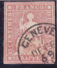 Suisse 1857 : RAPPEN No 24 D Oblitéré Très Proprement Genève Le 7 Déce 1857 // Attestation: BERRA - Signé : + MOSER - Usati