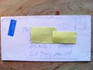 Cover Sent From GB To Lithuania,  ATM Machine Red Stamp 1999 - Macchine Per Obliterare (EMA)