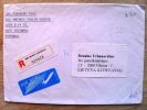 Cover Sent From Portugal To Lithuania,  ATM Machine Red Stamp Registered 520, 1997 Year, Monte Caparica - Timbres De Distributeurs [ATM]