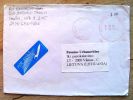 Cover Sent From Portugal To Lithuania,  ATM Machine Red Stamp 100, 1997 Year, Monte Caparica - Timbres De Distributeurs [ATM]