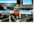 76 LE HAVRE 4 VUES EN UNE BLASON Gare Hotel De Ville Avant Port Square Defaut  SM DENTELEE 1960  N°1115 - Gare