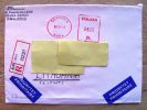 Cover Sent From Poland To Lithuania,  ATM Machine Red Stamp, 2003 Gdansk, Registered - Franking Machines (EMA)