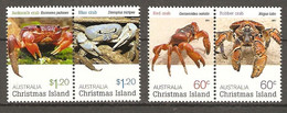 Christmas Island 2011 Mi.No. 703 - 706 Weihnachtsinsel  Crustaceans Crabs MARINE LIFE 4V MNH ** 7,20 € - Schalentiere