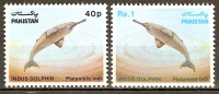 Pakistan 1982 MiNr. 569 - 570 Fauna (IV) Marine Mammals South Asian River Dolphin 2v MNH ** 10,00 € - Dolphins