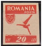 Rumania 1946 Scott 629 Sello ** Deportes Natación Salto Trampolin Micchel 1001B Yvert 917 édenté Romania Posta Romania - Neufs