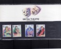 GREAT BRITAIN - GRAN BRETAGNA FOLDER 1982 BRITISH THEATRE - TEATRO INGLESE MNH - Presentation Packs