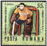 Rumania 1970 Scott 2149 Sello * Deportes Sports Campeonato Mundial Hockey Hielo Portero Michel 2821 Yvert 2514 P. Romana - Unused Stamps