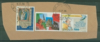 VATICANO PAPA WOJTYLA 1993  1995 FRAMMENTO CON N° 980-1035-1040 USATI - Used Stamps