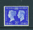 GREAT BRITAIN  -  1940  Stamp Centenary  21/2d  MM - Nuovi