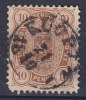 Finland 1882 Mi. 15 B Y A     10 P Wappen Perf. 12½ Deluxe KUOPIO Cancel - Usados