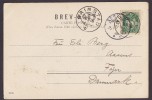 Norway PPC Simple Side Brevkort Deluxe GRIMSTAD 1906 To ASSENS Fyn Denmark Koldinghus (2 Scans) - Cartas & Documentos