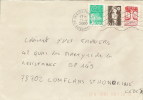 Lettre 1 Timbres N°3086 Marianne Du 14juillet,1 Timbre N°2617 Marianne Bicentenaire Et N°2772 (oblitération 11/04/2000) - Lettres & Documents