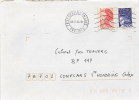 Lettre 1 Timbre N°3090 Marianne Du 14 Juillet, 1 Timbre N°2274 Liberté Gandon (oblitération 09/01/2003) - Lettres & Documents
