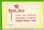 BUVARD : Pour Vos Cahiers ROYAL ALFA - Stationeries (flat Articles)