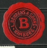 Deutschland Seal Stamp Siegelmarke L. Behrens & Söhne Hamburg - Nuevos