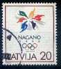 1998 LATVIA -  Japan  NAGANO Olympic Games USED (0) - Hiver 1998: Nagano