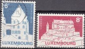 Luxembourg 1982 Michel 1058 - 1059 O Cote (2008) 0.60 Euro Château Bourscheid Et Vianden - Oblitérés