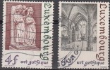 Luxembourg 1974 Michel 887 - 888 O Cote (2008) 0.60 Euro Architecture Gothique Cachet Rond - Usados