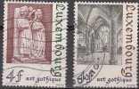 Luxembourg 1974 Michel 887 - 888 O Cote (2008) 0.60 Euro Architecture Gothique Cachet Rond - Usati